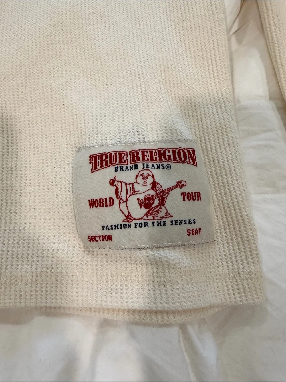 True Religion Men's Cream Long-Sleeve